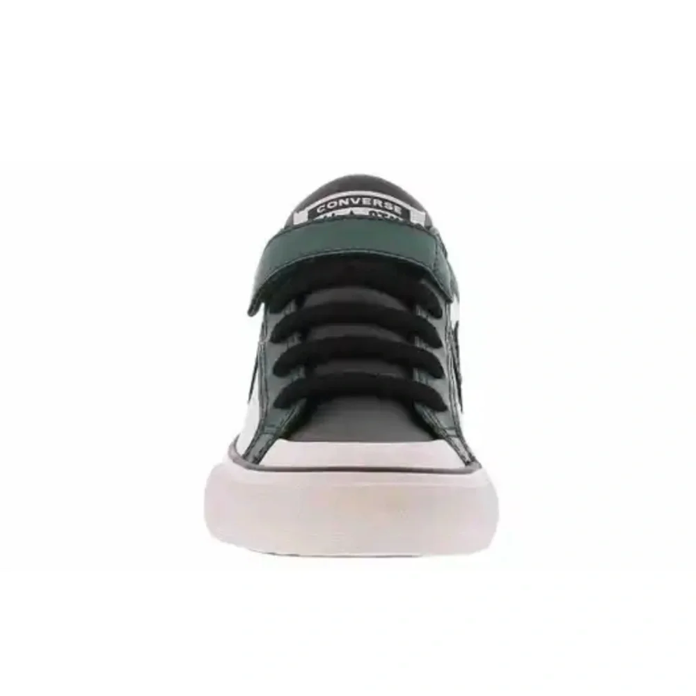 CONVERSE PRO BLAZE EASY-ON YOUTH BOYS' Black and Green Low-Top Sneakers - Picture 6 of 12